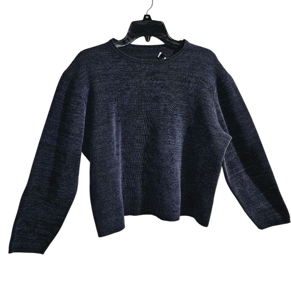 Calibrate Mens Cotton Navy Crew Neck Sweater Long Sleeve Pullover Blue Size M - Picture 4 of 10